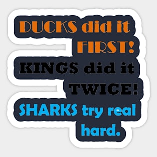 California Hockey: Anaheim Ducks Los Angeles Kings San Jose Sharks Sticker